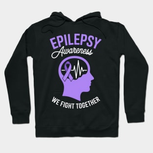 Epilepsy Awareness Purple Ribbon - Epilepsy Awareness Hoodie